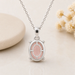 Rose Quartz Silver Pendant