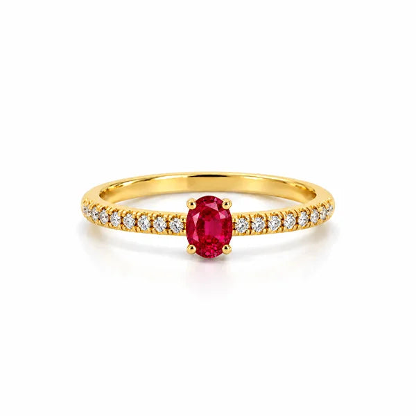 Ruby Gold Ring R4