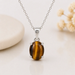 Tiger Eye Silver Pendant