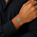 Turquoise (Firoza) Silver Rakhi Bracelet  - RK-2TS