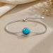 Turquoise (Firoza) Silver Rakhi Bracelet  - RK-2TS