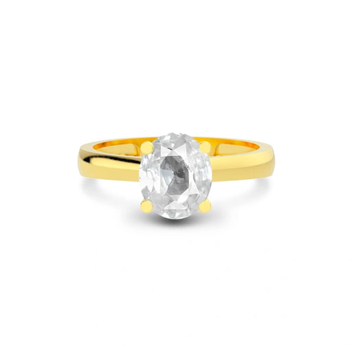 White Sapphire Gold Ring R7