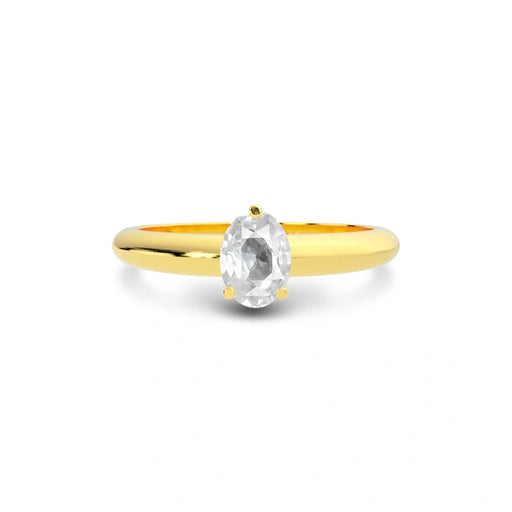 White Sapphire Gold Ring R13