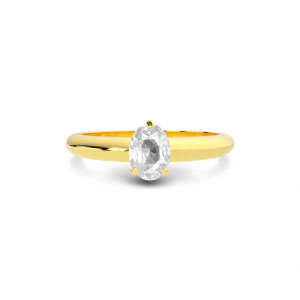 White Sapphire Gold Ring R13