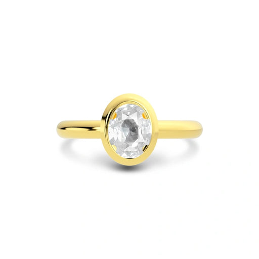 White Sapphire Gold Ring R14