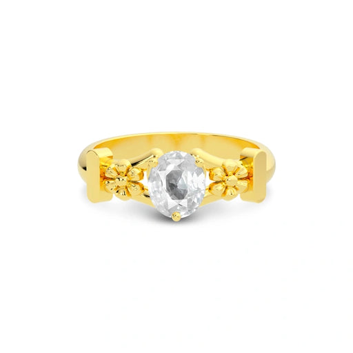 White Sapphire Gold Ring R18