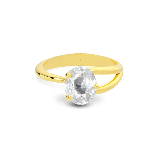 White Sapphire Gold Ring R19