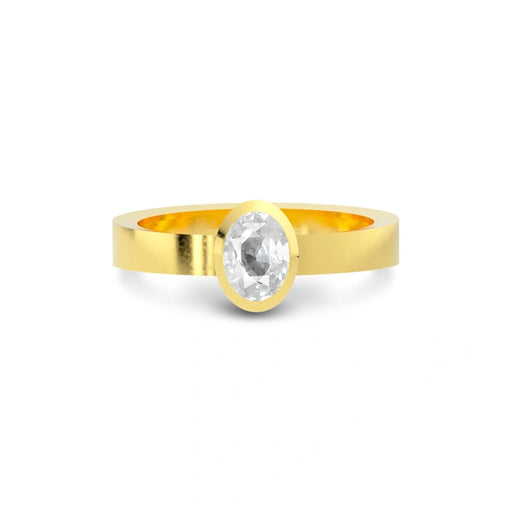 White Sapphire Gold Ring R23