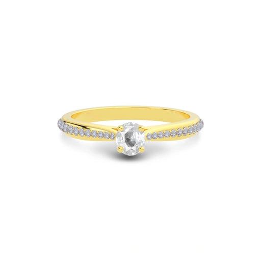 White Sapphire Gold Ring R25