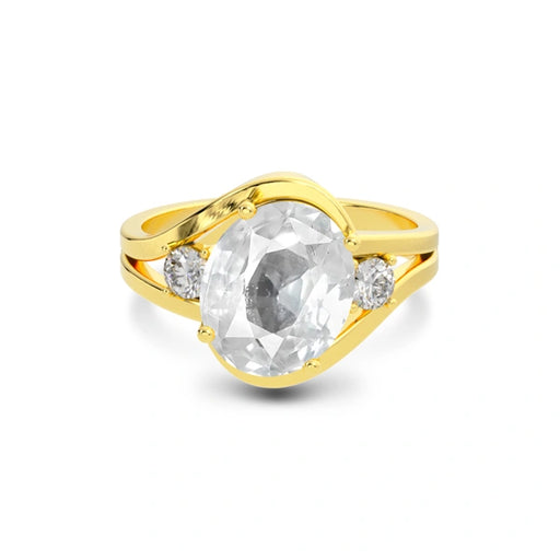 White Sapphire Gold Ring R26