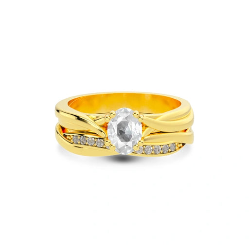 White Sapphire Gold Ring R27