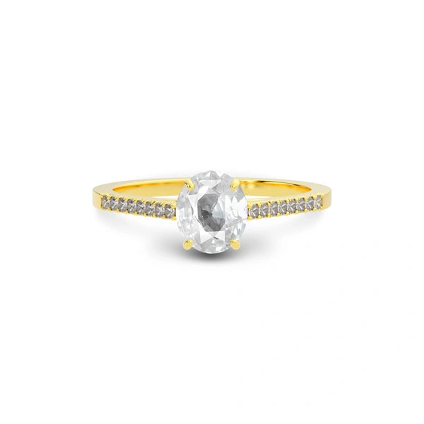 White Sapphire Gold Ring R28