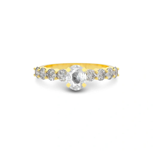 White Sapphire Gold Ring R29