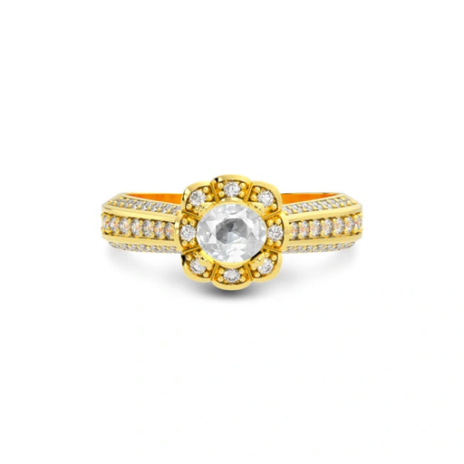 White Sapphire Gold Ring R30