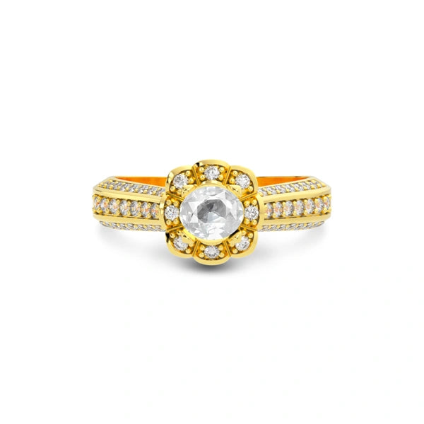 White Sapphire Gold Ring R30