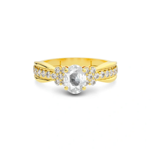White Sapphire Gold Ring R31