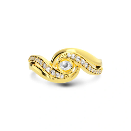 White Sapphire Gold Ring R32