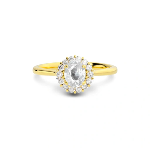 White Sapphire Gold Ring R35