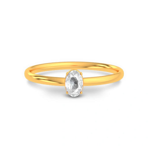 White Sapphire Gold Ring R39