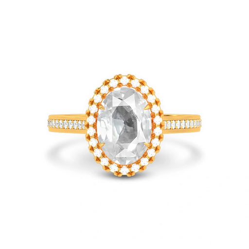 White Sapphire Gold Ring R40
