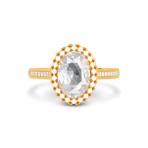 White Sapphire Gold Ring R40