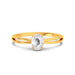 White Sapphire Gold Ring R43