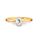 White Sapphire Gold Ring R47