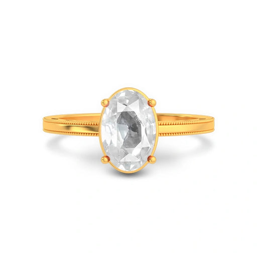 White Sapphire Gold Ring R48