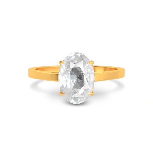 White Sapphire Gold Ring R49