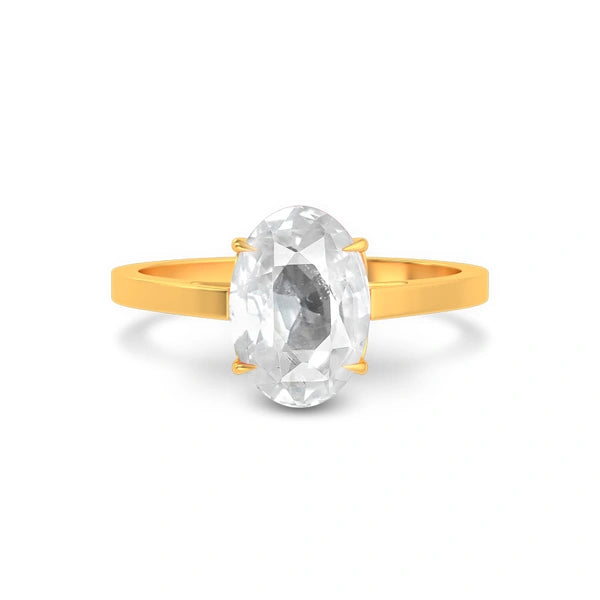 White Sapphire Gold Ring R49
