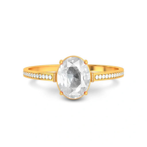 White Sapphire Gold Ring R50