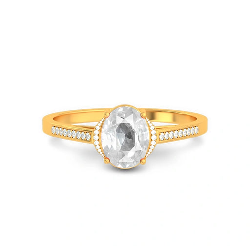 White Sapphire Gold Ring R53