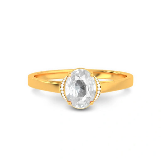White Sapphire Gold Ring R54