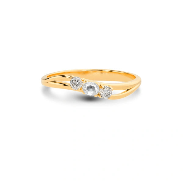 White Sapphire Panchdhatu Ring R1