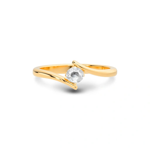 White Sapphire Panchdhatu Ring R2