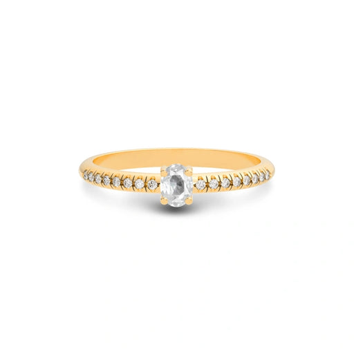 White Sapphire Panchdhatu Ring R4