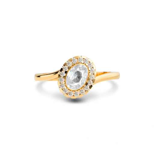 White Sapphire Panchdhatu Ring R5