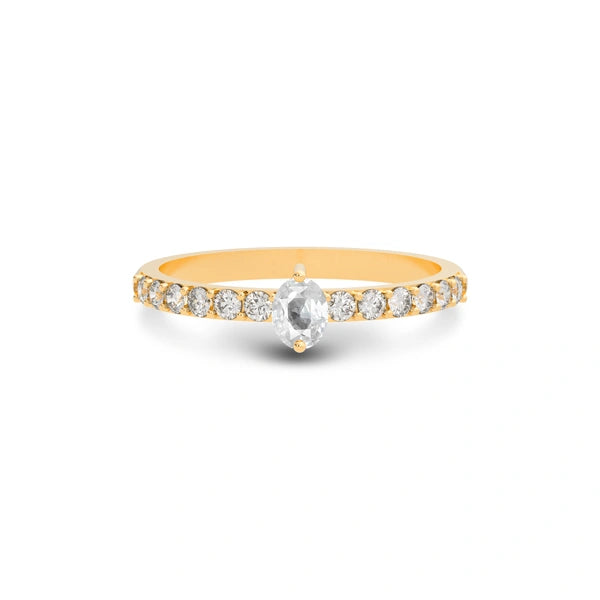 White Sapphire Panchdhatu Ring R20
