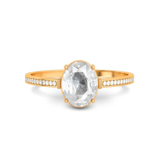 White Sapphire Panchdhatu Ring R50