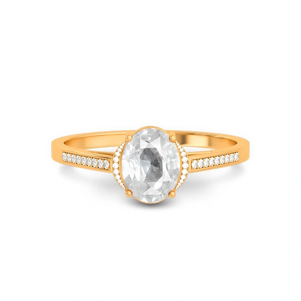 White Sapphire Panchdhatu Ring R53
