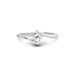 White Sapphire Platinum Ring R2