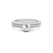 White Sapphire Platinum Ring R3