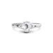 White Sapphire Platinum Ring R6