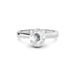 White Sapphire Platinum Ring R7