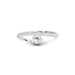 White Sapphire Platinum Ring R8