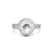 White Sapphire Platinum Ring R11