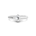 White Sapphire Platinum Ring R13