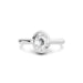 White Sapphire Platinum Ring R14