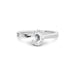 White Sapphire Platinum Ring R16