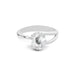 White Sapphire Platinum Ring R19